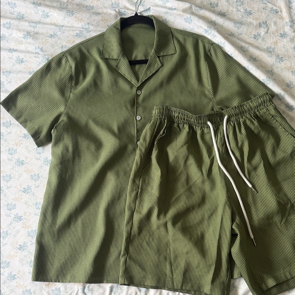 Green Striped Set